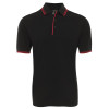 Classic Contrast Polo Black Red